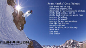Chile jump poster with Ryans Core Values